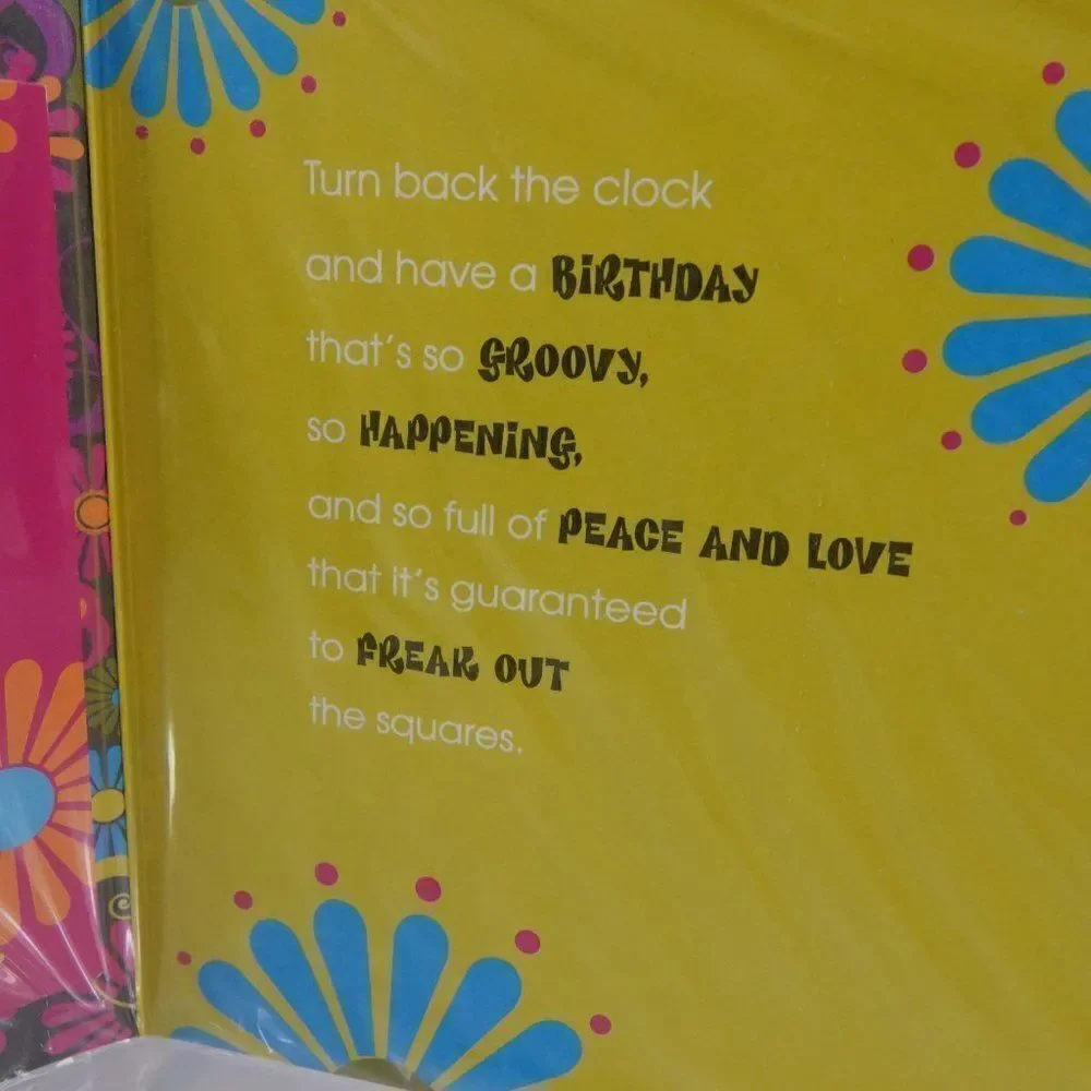 Flower Power CD Hits Of The 60s And Birthday Card